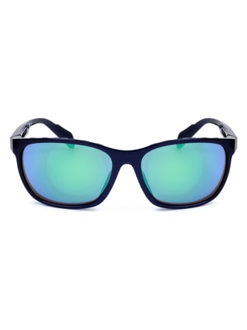 adidas Męskie okulary przeciwsłoneczne w kolorze czarno-błękitnym