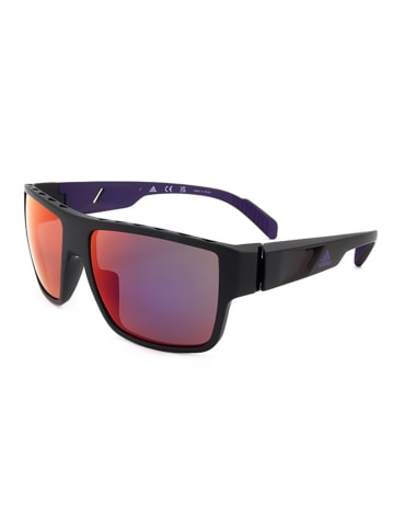 adidas Herren-Sonnenbrille in Schwarz/ Lila-Orange
