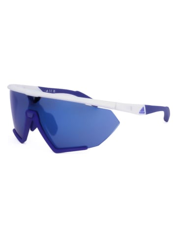 adidas Herren-Sonnenbrille in Weiß/ Blau