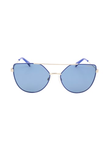 Polaroid Damen-Sonnenbrille in Silber/ Hellblau