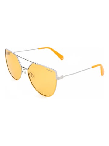 Polaroid Damen-Sonnenbrille in Silber/ Orange