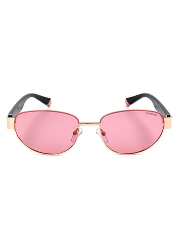 Polaroid Damskie okulary przeciwsłoneczne w kolorze czarno-jasnoróżowym