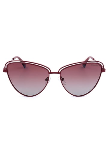 Polaroid Damskie okulary przeciwsłoneczne w kolorze bordowym