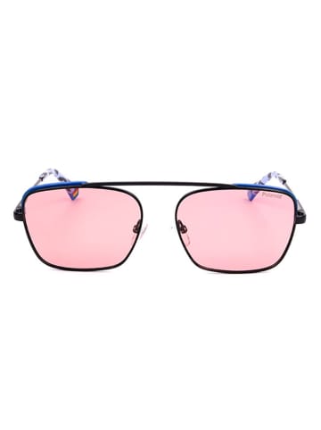 Polaroid Okulary przeciwsłoneczne unisex w kolorze czarno-jasnoróżowym
