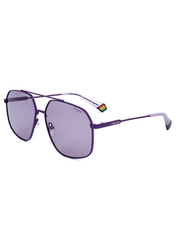 Polaroid Okulary przeciwsłoneczne unisex w kolorze fioletowym