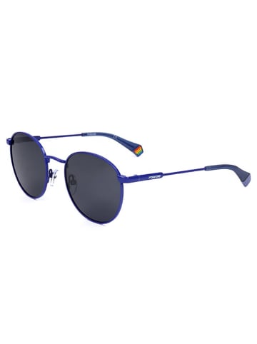 Polaroid Okulary przeciwsłoneczne unisex w kolorze niebiesko-czarnym