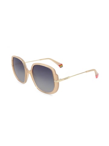 Polaroid Damen-Sonnenbrille in Dunkelblau/ Beige
