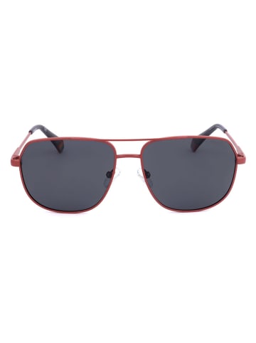 Polaroid Unisex-Sonnenbrille in Rot/ Dunkelblau