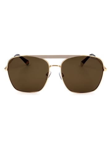Polaroid Damskie okulary przeciwsłoneczne w kolorze złoto-brązowym