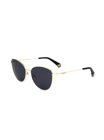 Polaroid Damen-Sonnenbrille in Gold/ Dunkelblau