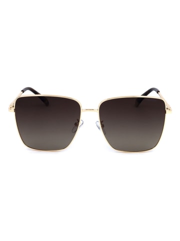 Polaroid Damen-Sonnenbrille in Gold/ Braun