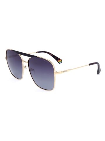 Polaroid Damen-Sonnenbrille in Gold/ Dunkelblau