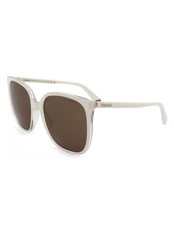 Polaroid Damen-Sonnenbrille in Creme/ Braun