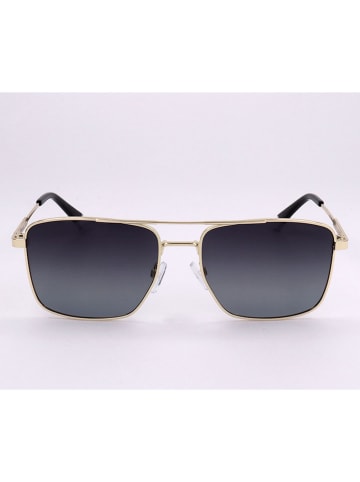 Polaroid Herren-Sonnenbrille in Gold/ Dunkelblau