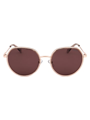 Polaroid Unisex-Sonnenbrille in Gold/Braun
