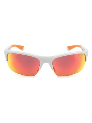 Polaroid Okulary przeciwsłoneczne unisex w kolorze białym