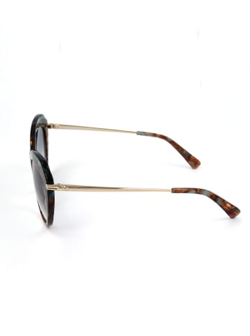 Longchamp Damen-Sonnenbrille in Braun-Gold/ Türkis
