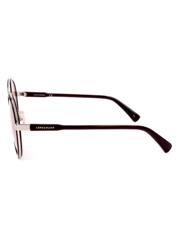Longchamp Damskie okulary przeciwsłoneczne w kolorze srebrno-brązowo-jasnoróżowym