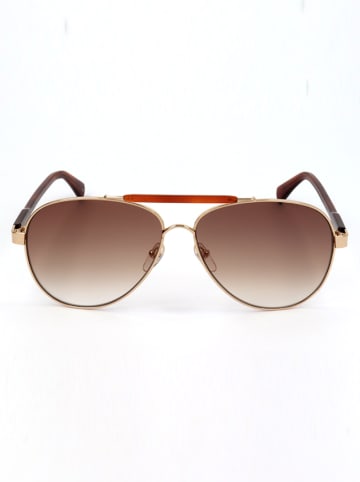 Longchamp Dameszonnebril goudkleurig/lichtbruin