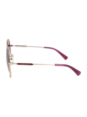 Longchamp Damen-Sonnenbrille in Silber/ Bordeaux