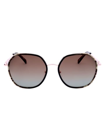 Longchamp Damen-Sonnenbrille in Grün-Roségold/ Rosa-Hellbraun
