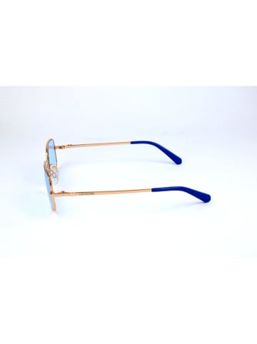 Moschino Damskie okulary przeciwsłoneczne w kolorze złoto-niebieskim