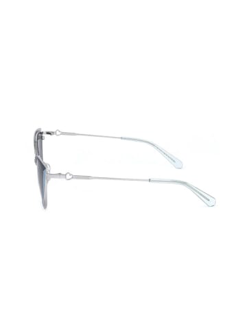 Love Moschino Damen-Sonnenbrille in Silber/ Dunkelblau