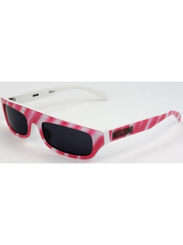 Moschino Damskie okulary przeciwsłoneczne w kolorze biało-różowo-czarnym