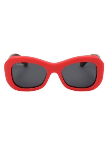 OFF WHITE Okulary przeciwsłoneczne unisex w kolorze brązowo-czerwono-szarym