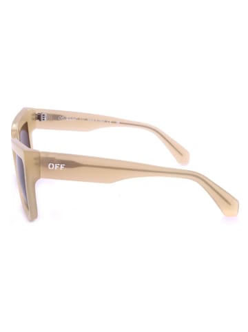 OFF WHITE Okulary przeciwsłoneczne unisex w kolorze beżowo-brązowym
