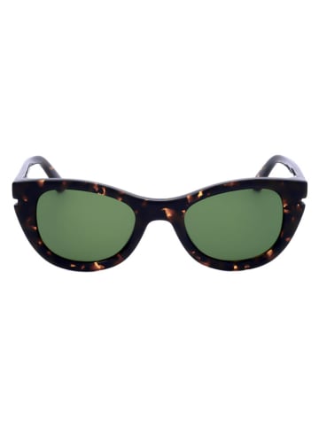 OFF WHITE Okulary przeciwsłoneczne unisex w kolorze brązowo-zielonym