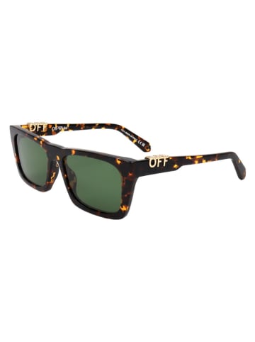 OFF WHITE Okulary przeciwsłoneczne unisex w kolorze brązowo-zielonym