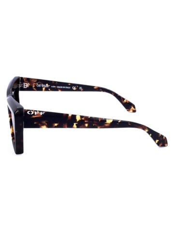 OFF WHITE Okulary przeciwsłoneczne unisex w kolorze brązowo-zielonym