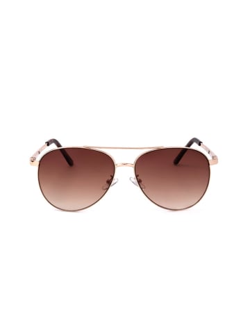 Oscar de la Renta Damen-Sonnenbrille in Gold/ Hellbraun