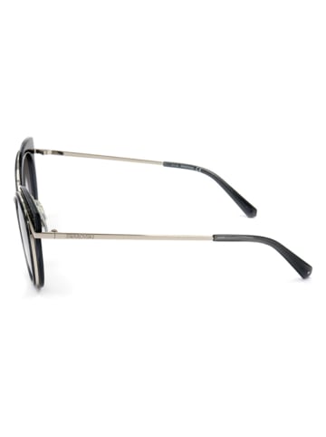 Swarovski Damen-Sonnenbrille in Schwarz-Silber/ Grau