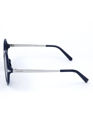 Swarovski Damen-Sonnenbrille in Dunkelblau-Silber/ Grau