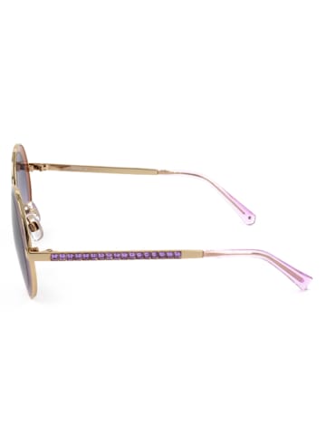 Swarovski Damen-Sonnenbrille in Gold/ Lila-Rosa