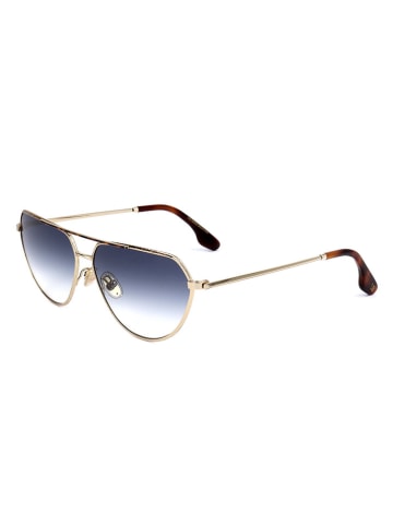 Victoria Beckham Damen-Sonnenbrille in Gold/ Blau