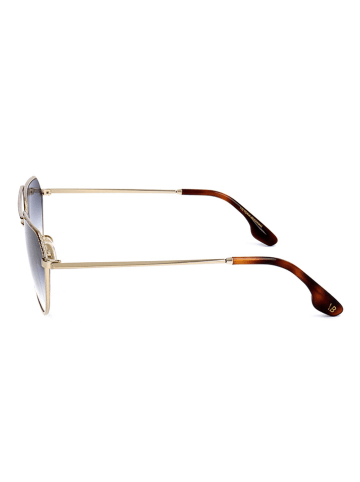 Victoria Beckham Damen-Sonnenbrille in Gold/ Blau