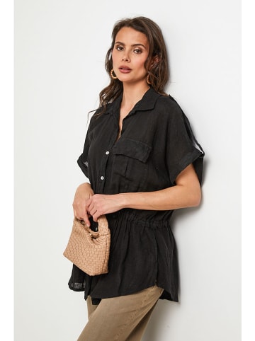 Lin Passion Linnen blouse zwart