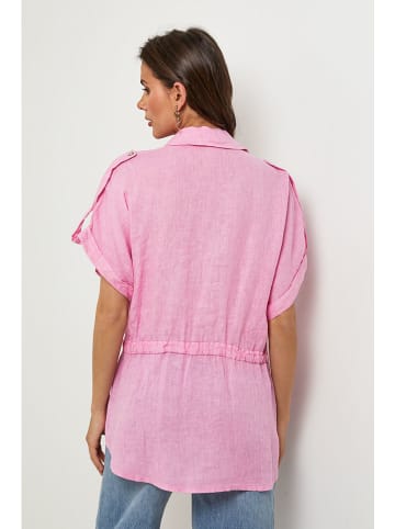 Lin Passion Leinen-Bluse in Rosa