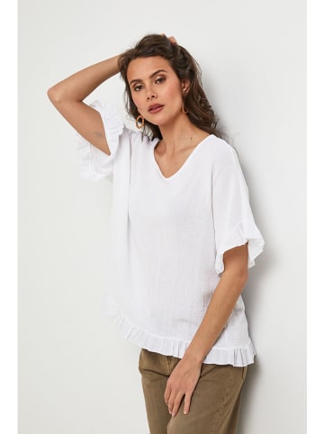 Lin Passion Bluse in Weiß