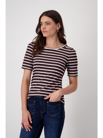 monari Shirt in Pflaume/ Schwarz/ Weiß