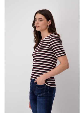 monari Shirt pruimkleurig/zwart/wit