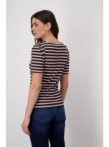 monari Shirt in Pflaume/ Schwarz/ Weiß