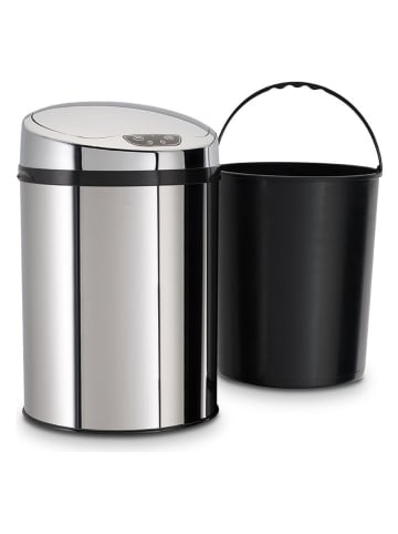 Echtwerk Sensor-Badabfalleimer in Silber - 9 l
