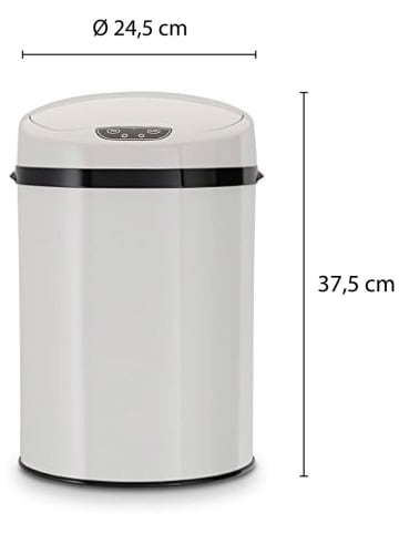 Echtwerk Sensor-Badabfalleimer in Weiß - 9 l