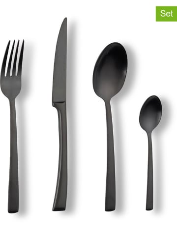 Echtwerk 16-delige tafelbestekset "Avelino" zwart