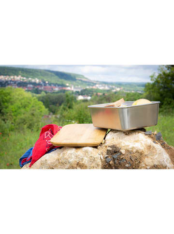 Echtwerk Lunchbox in Silber/ Hellbraun - 1,5 l