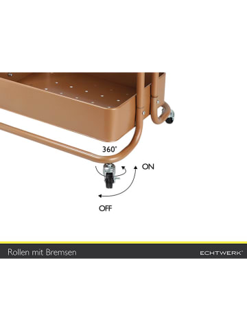 Echtwerk Keukentrolley koperkleurig - (B)43 x (H)86 x (D)32 cm